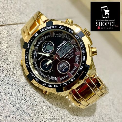 Montre De Luxe Or Fond Noir