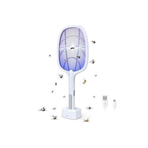Gecko Tapette Ou Raquette Moustique Mouche Insecte Electrique Rechargeable Avec Lampe De Poche
