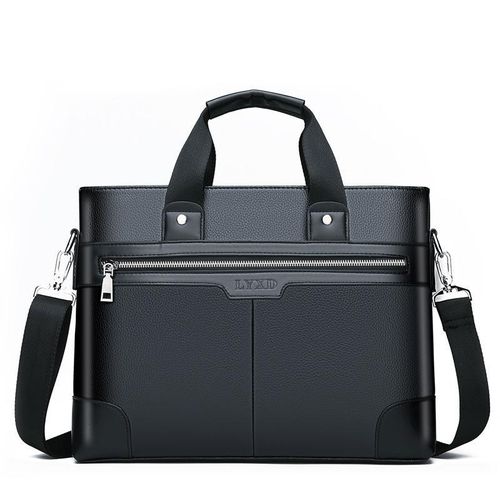 Sacoche D'Affaires En Cuir PU Pour Homme, Sac À Main Pour Ordinateur Portable 14 Pouces, Sac Messenger Épaule Grande Capacité Pour Bureau Voyage Quotidien