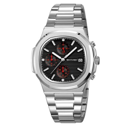 Montre homme Quartz acier inoxydable argent