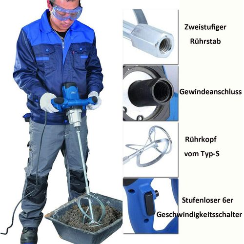 Agitateur à béton, Malaxeur Beton Électrique Professionnel avec Double Poignée