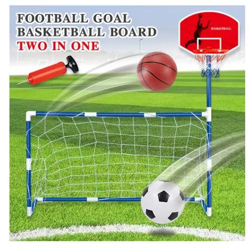 Kit jeu sport 2 en 1 Football et Basketball