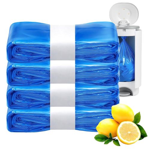 Recharge Poubelle a Couche, 4 Pièces Sac Poubelle Couche Grande Capacité, Résistant à la Déchirure, Antibactérien, Anti-odeurs