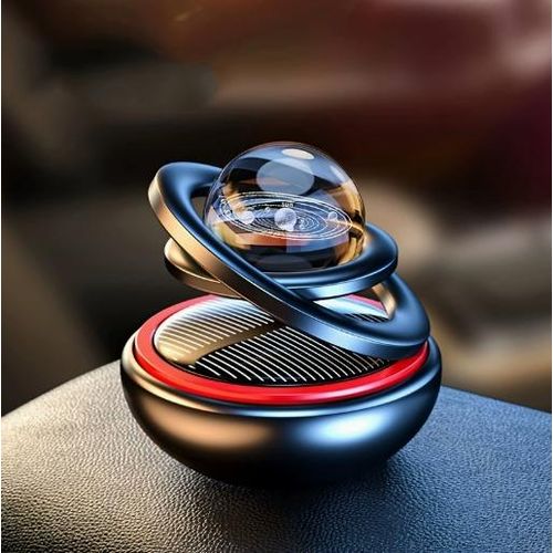 Ornements d'aromathérapie solaire pour voiture, double boule de cristal suspendue, parfum d'aromathérapie rotatif
