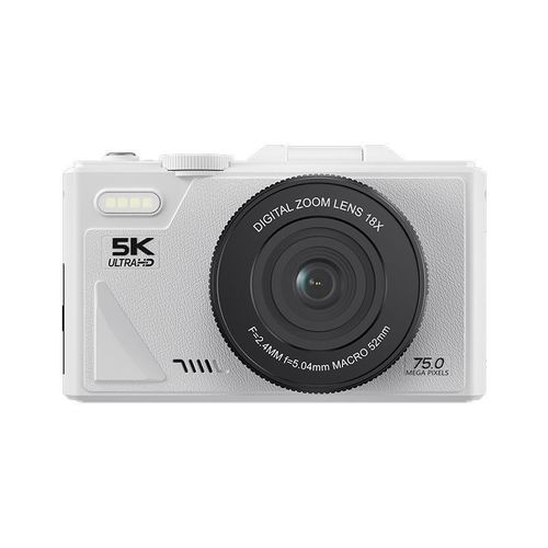 Appareil photo numérique HD 5K, 75 MP, zoom numérique 18x, vidéo Wi-Fi avec écran rabattable