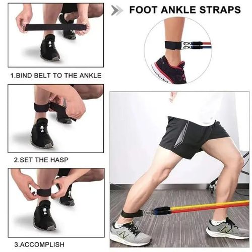 Kit d’Élastiques de Résistance avec Sangles de Cheville – Entraînement Complet à Domicile