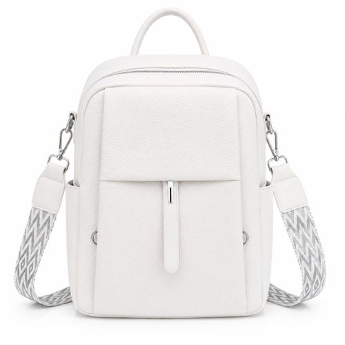 Sac à Dos Femme Blanc Multifonction avec Bandoulière Amovible – Élégant, Pratique – 25 x 35 cm