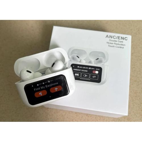 A9 Pro 2 ANC/ENC Double Réduction Du Bruit Sombre Contrôle Tactile Écouteurs Sans Fil Avec écran Intelligent