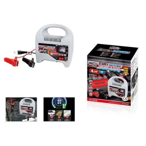 Chargeur de batterie voitures, motos, petits camions, tracteurs et bateaux. 12V – 4A pour les batteries de 10 à 56 Ah