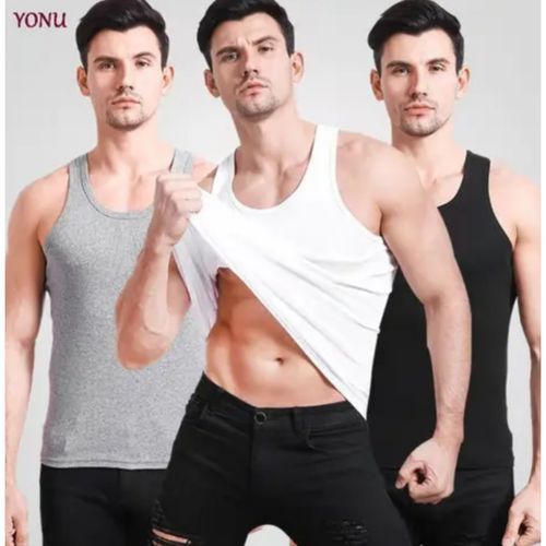 3 Débardeurs Homme Blanc,gris,noir