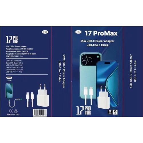 Chargeur Rapide Compatible Avec IPHONE 15, 15 pro, 15 pro max, 16,16 pro, 16pro max, 17, 17 air, 17 pro, 17 pro max