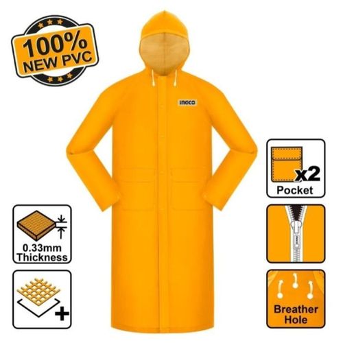 manteau de pluie pvc polyester jaune xxl hrctl031xxl