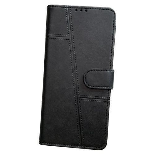 Etui A Rabat En Cuir Compatible Pour Tecno Pop 9-Noir