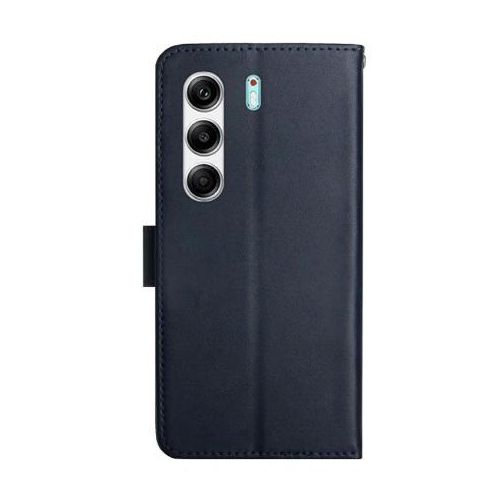 Etui A Rabat Portefeuille Compatible Tecno Camon 40 Avec 2 Antichocs - Bleu Nuit