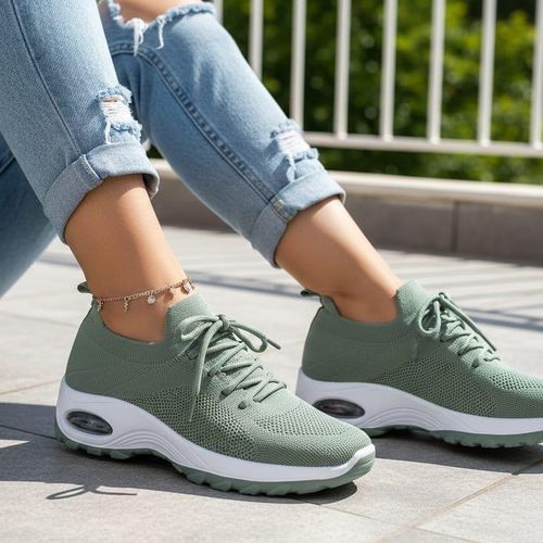 CHAUSSURE BASKET POUR FEMME- VERT TREILLI