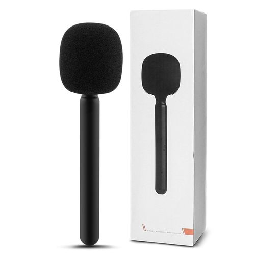 Adaptateur pour microphone sans fil portable avec bonnette anti-vent et support de fixation pour interviews, vidéos YouTube et podcasts