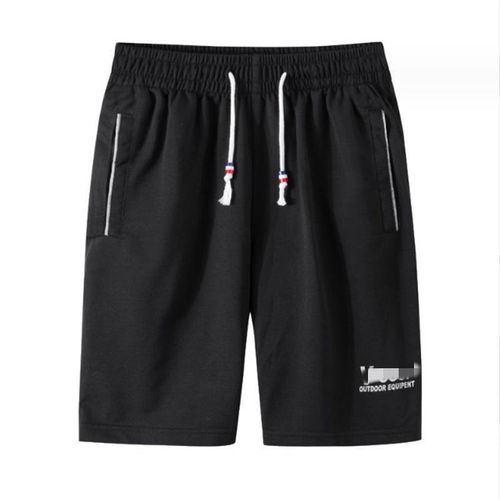 Short Homme Casual Imprimé – Coupe Confort – Cordon de Serrage – NOIR