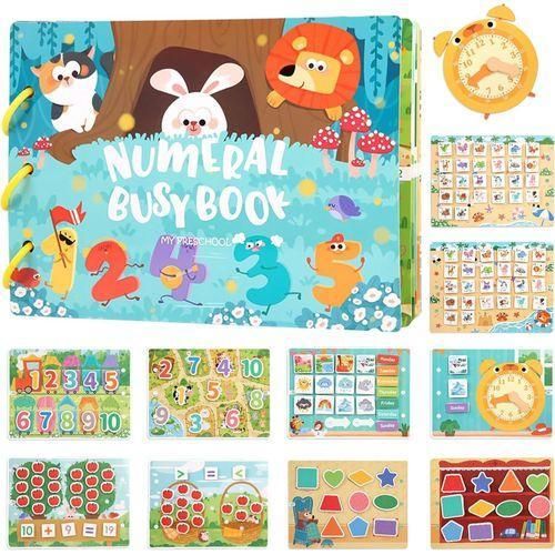 Livre d'activités Montessori pour enfants d'âge préscolaire, livre d'activités deux-en-un pour l'éveil des tout-petits
