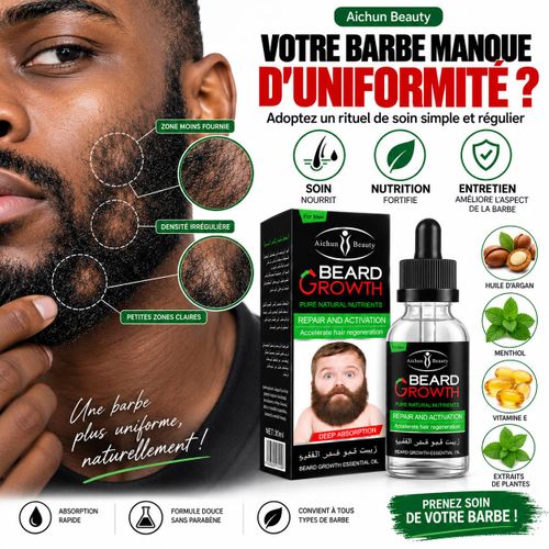 Huile Soin Barbe Homme – Uniformité et Confort 30ml