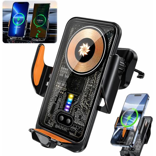 Support Téléphone Voiture avec Charge Sans Fil – Fixation Automatique Fast Charge