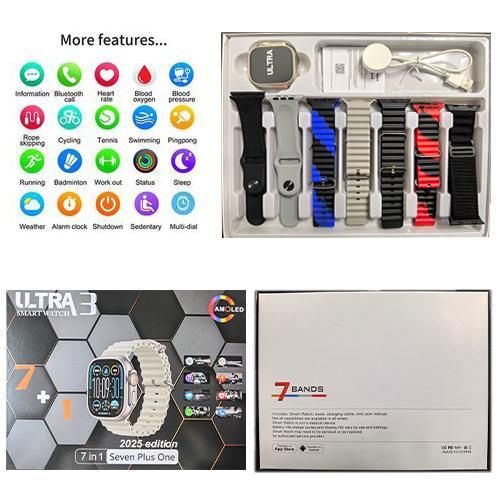 Série 10 Ultra3 7-en-1 bracelet 2.2 Bluetooth appel plein écran tactile Smartwatch- pour Android et iOS