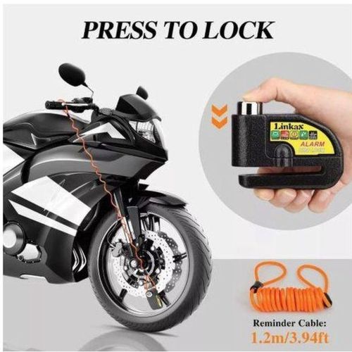 Super Cadenas Antivol Moto Bloque Disque Bloque Roue,Verrou De Sécurité Anti-vol Pour Moto Et Scooter, Cadenas Et Freins à Disque Pour Vélo