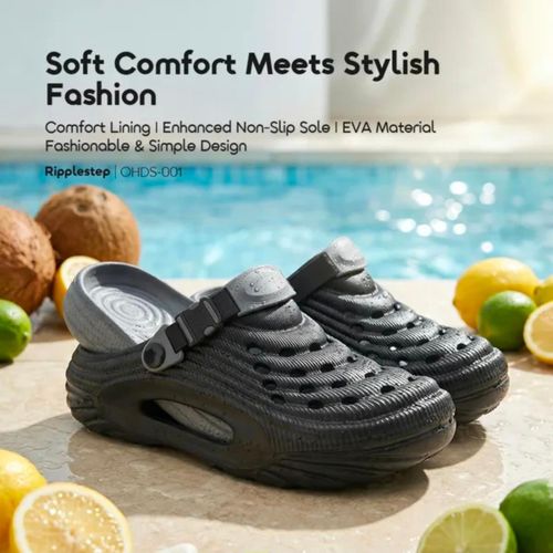 Chaussure Ripplestep OHDS-001 Sabots EVA Confortable Noir - Tapette Fermé Crocs