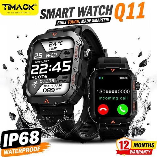 Montre Intelligente Hommes Fitness Smartwatch 100 Modes Sport, Écran 1.85 Pour Android IOS