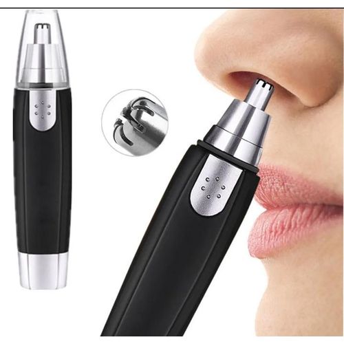 Tondeuse épilatoire électrique des poils du nez .“Il fonctionne avec une pile, pas besoin de recharge. Simple, pratique, utilisable partout.”. Coupe sans douleur, sans irritation, silencieuse, hygiénique et nettoyage facile.