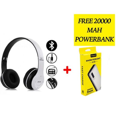 Casque Audio Bluetooth Sans Fil + 20000 MAh