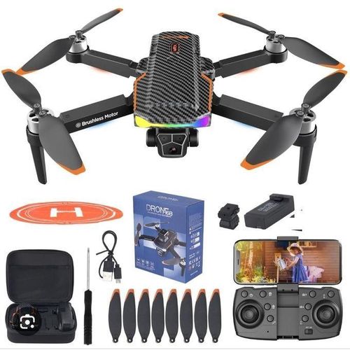Drone Caméra 4K avec Double Stabilisation EIS,Évitement Obstacles 360°,Moteurs Brushless