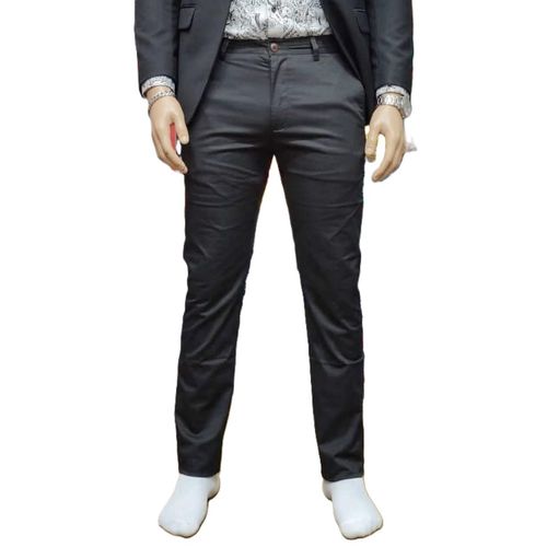 Pantalon Homme - Coupe Slim - Noir Classique - Tissu Confortable
