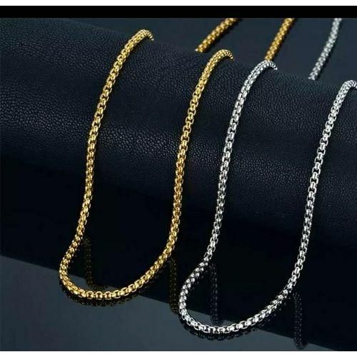Agréable Deux Chaines Acier Inoxydable or , doré MPU