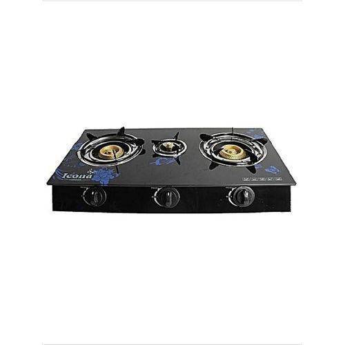 Cuisinière 3 Feux Vitrè - Noir
