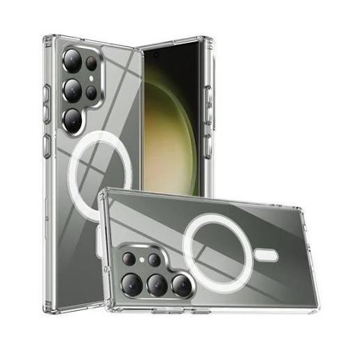 Coque Transparent Magsafe Compatible Samsung Galaxy S23 Ultra Avec antichoc -Transparent
