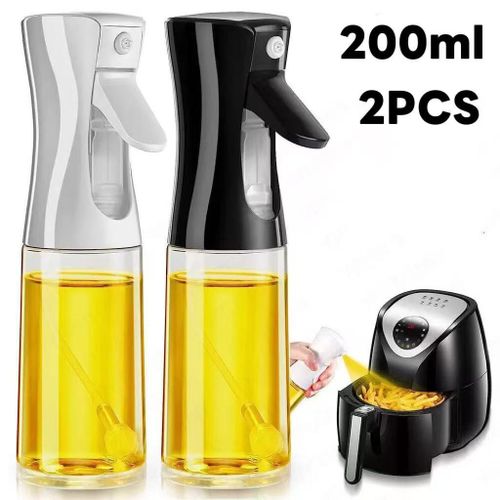 Lot de 2 flacons pulvérisateurs d'huile de 200 ml pour la cuisine