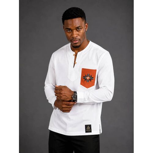 Chemise à Manches Longues Blanche En Lin -Chic & Décontracté.
