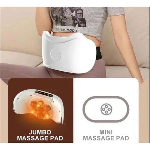 Masseur électrique abdominal sans fil, éliminateur de graisse abdominale, 3 modes réglables - Blanc