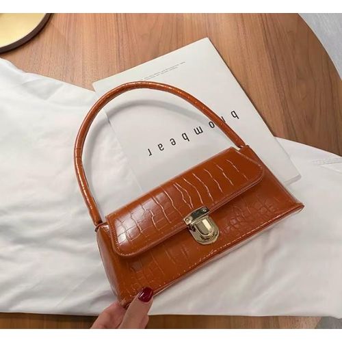 Sac porté épaule coréen nouveau modèle en PU (simili cuir), fermeture à loquet, polyvalent pour femme