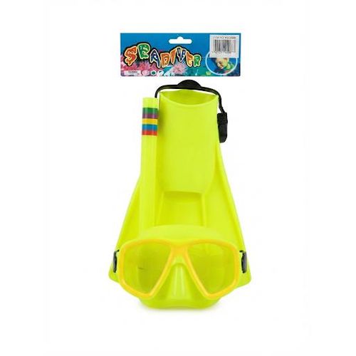 Palmes De Natation En Silicone Pour Enfants + Tube Lunettes + Masque De Plongée