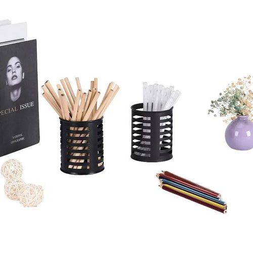 Porte stylos crayon rond métal