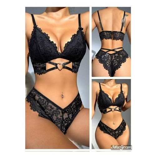 Soutien Gorge & Culotte En Polyester Transparente GV