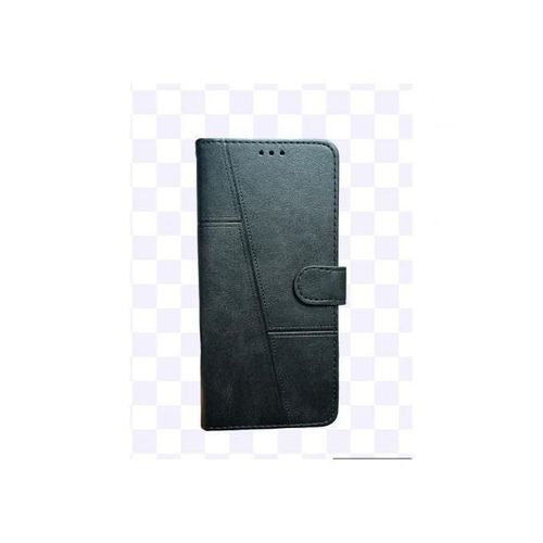Etui à Clapet En Cuir Pour POP 10 - Noir + Antichoc