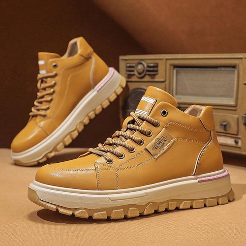 Tendance homme cet hiver : chaussures cargo en cachemire à semelles épaisses et chaussures chaudes en coton épais