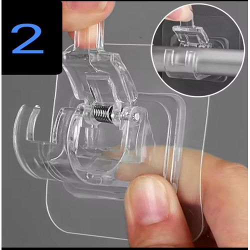 (2) Support autocollant pour tringle simple