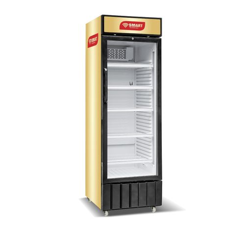 Refroidisseur Vertical Vitré Smart 1 Porte 440L(STCDV-550)- 5 Etagers / Orange-Noir- Garantie 12 Mois