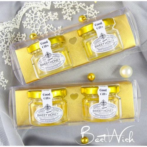 Duo de Miel de Fleurs Naturel 2 Pots de 28G Idéal Cadeau et Mariage