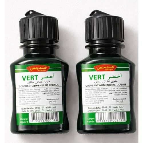 Lot De ( 2×60ml ) Colorant Alimentaire Liquide La Couleur Verte