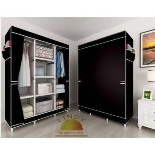 Placard Armoire Démontables 08 Compartiment Avec 3 Battants à Housse Bleu