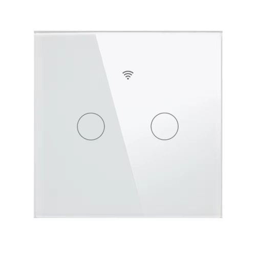 Interrupteur intelligent 2 voies tactile Tuya Wifi pour commande vocale Alexa Google